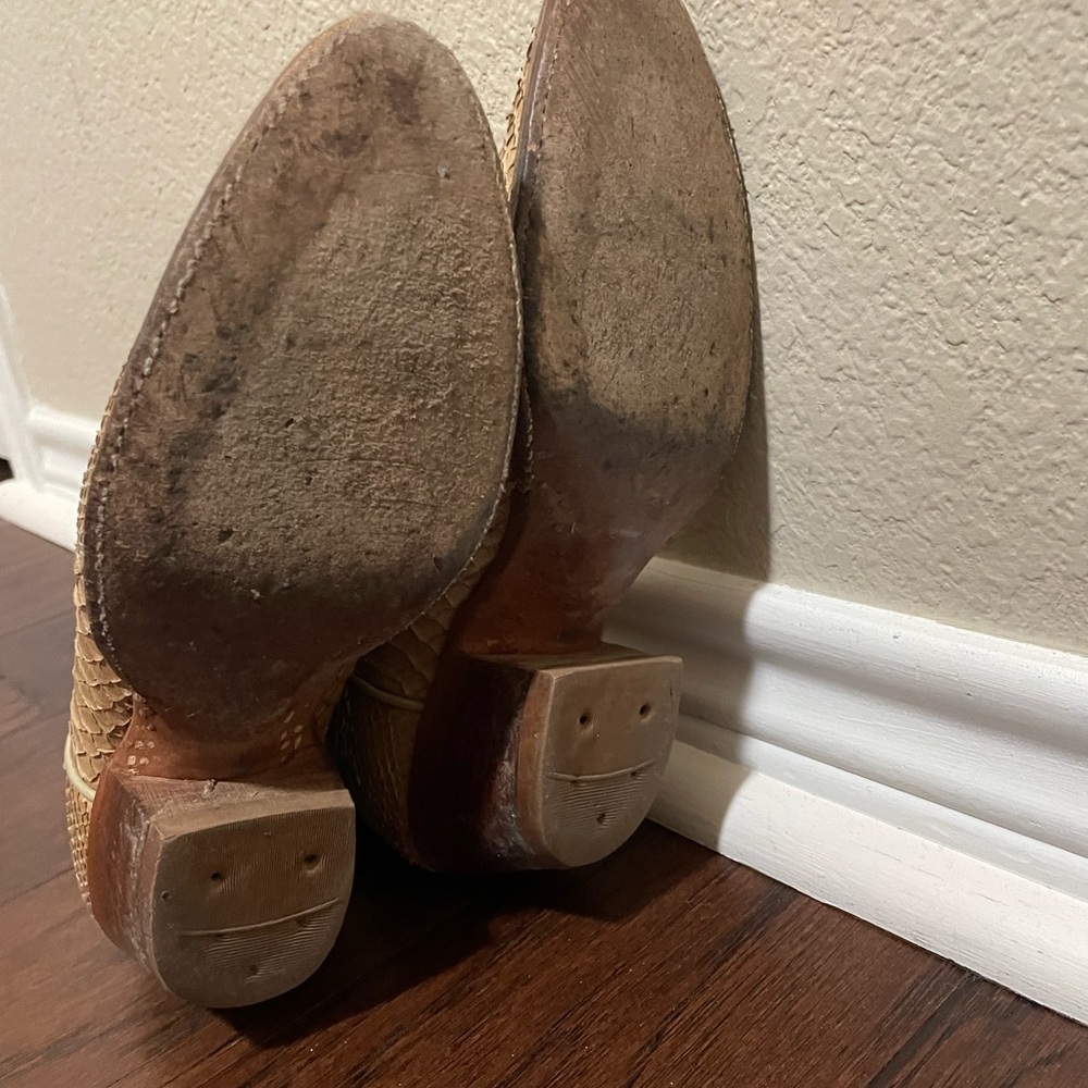 RARE Dan Post snakeskin cowboy boots - Picture 13 of 14